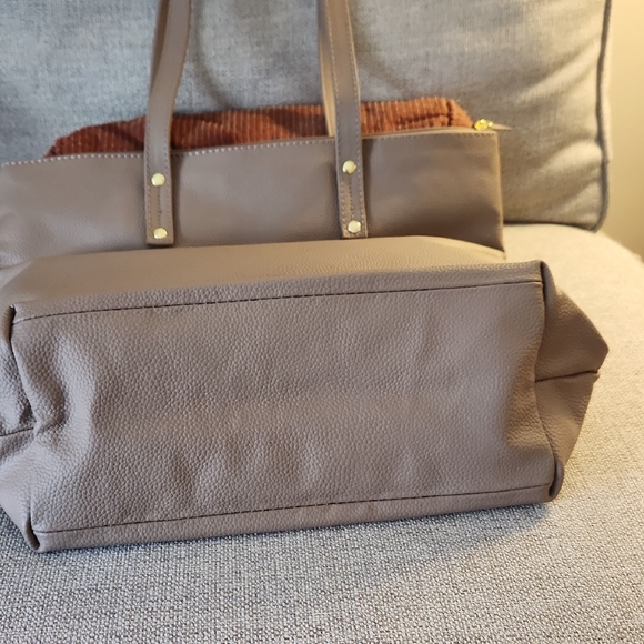 Joy Mangano Taupe Tote Bag - Picture 4 of 7
